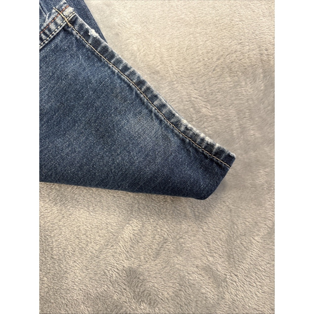 Diesel Viker Jeans Mens 34x32 Blue Straight Distressed Button Fly Wash 0806L - Picture 13 of 15
